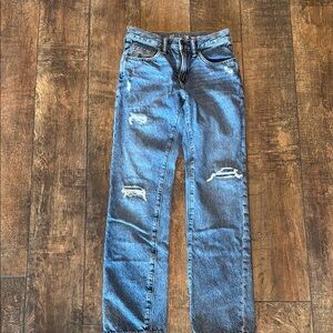 GAP Kids distressed jeans- size 16 Slim with adjustable waist. Like brand new!!